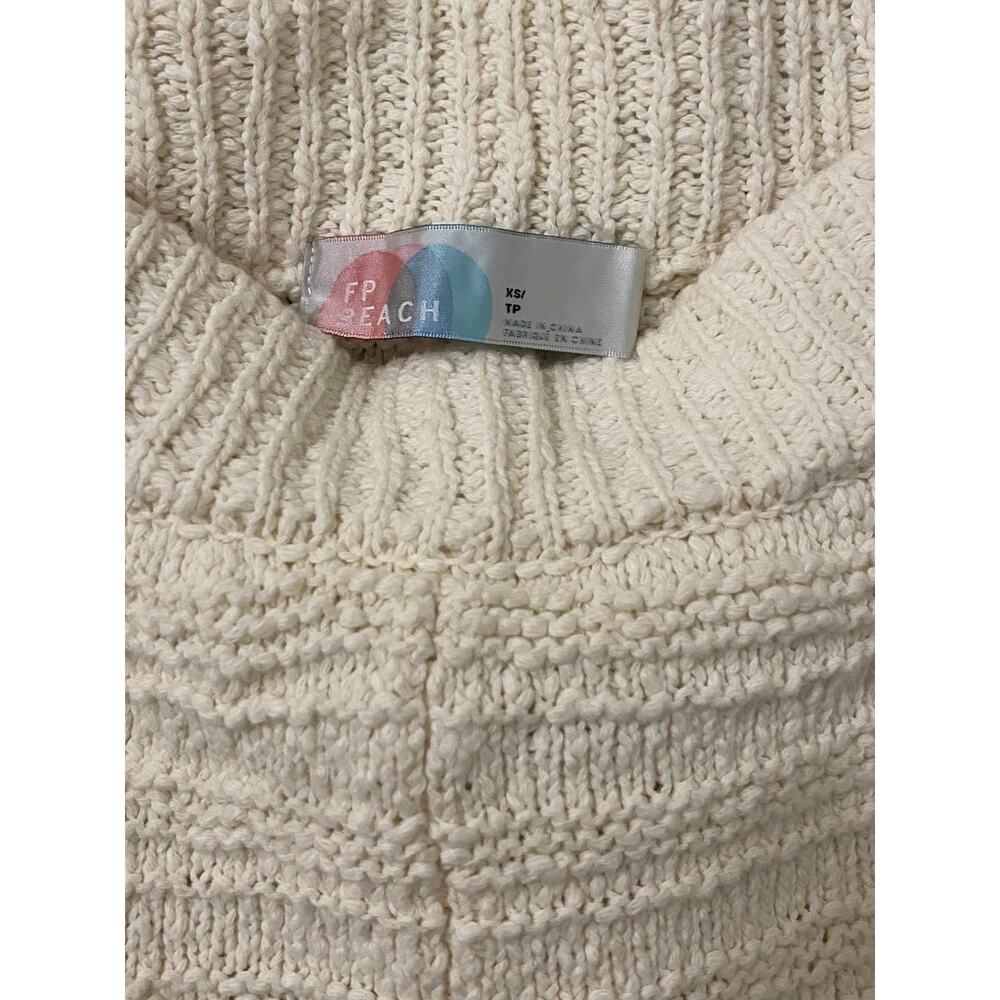 Free People FP Beach Malibu Boo Shorts XS White Knit 100% Cotton Comfy - Picture 5 of 7